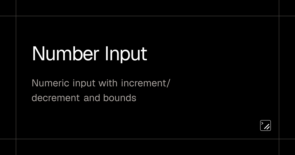 Number Input | termcn