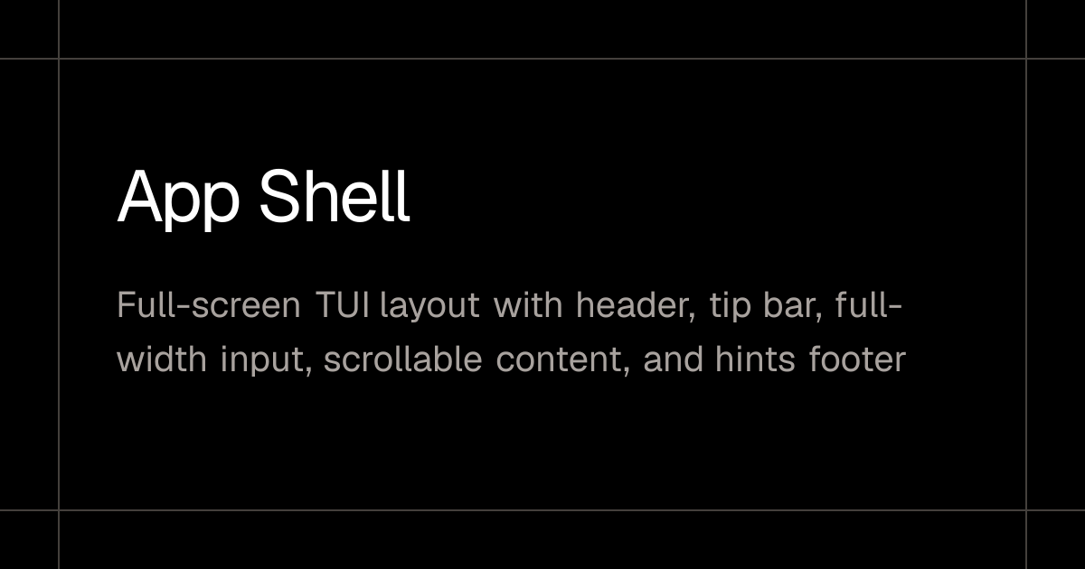 App Shell | termcn
